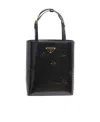 Prada Triangle Logo-plaque Bucket Bag In Black