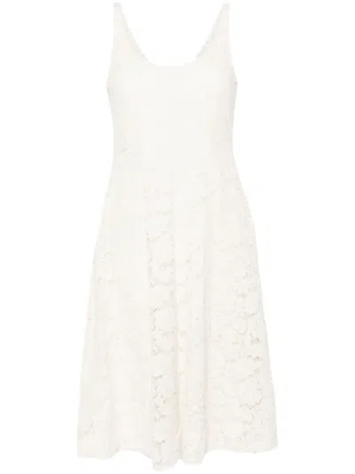 Prada Floral-lace A-line Dress In White