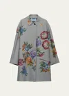 Prada Printed Cotton Trench Coat Coats And Trench Coats Gray In F0276 Acciaio