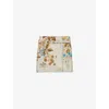 Prada Floral-print Archive-logo Silk-twill Mini Skirt In Neutral