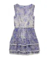 Prada Floral-print Chiffon Minidress In Blue
