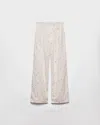 Prada Floral Print Cotton Batiste Pants