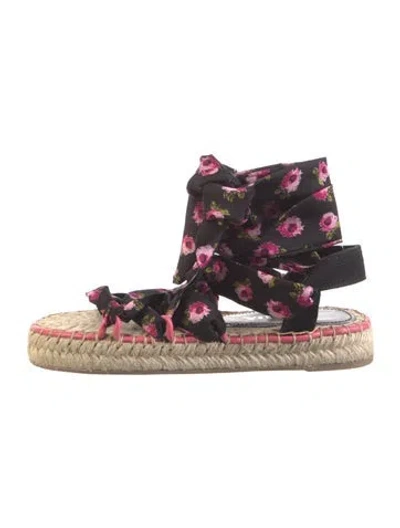 Pre-owned Prada Floral Print Espadrilles In Multi