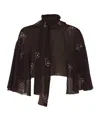 Prada Floral-print Georgette Cape In Purple