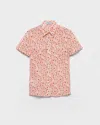 Prada Floral Print Georgette Shirt In Multi