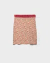 Prada Floral Triangle-logo Mini Skirt In Multi