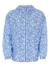 Prada Printed Re-nylon Windbreaker In Blue