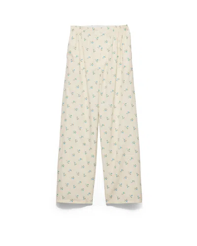 Prada Hose Aus Altem Canvas Mit Blumenprint In Neutral