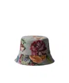 Prada Floral-print Reversible Bucket Hat In Multicolor