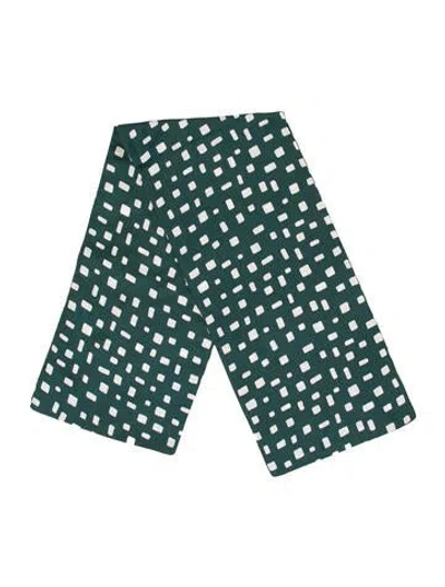 Pre-owned Prada Floral Print Scarf In Green