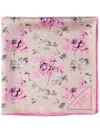 Prada Printed Silk Twill Scarf In Pink