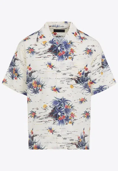 PRADA FLORAL PRINT SHORT-SLEEVED SHIRT