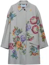 Prada Women's Grey Single-breasted Coat In Grau