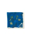 Prada Floral-print Twill Scarf In Blue