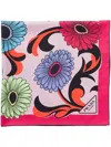 Prada Pop-retro Floral-printed Silk Scarf In Rosa