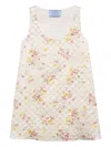 Prada Floral Quilted Satin Mini Dress In Neutral