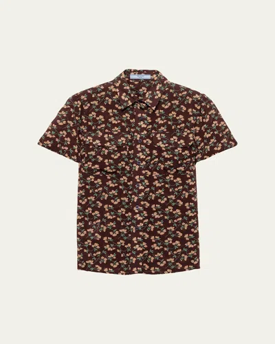 Prada Floral Silk Georgette Blouse