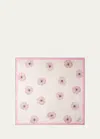 Prada Floral Silk Scarf In F0y9s Pesco Rosa