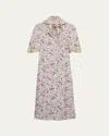 Prada Patterned Dress In Purple