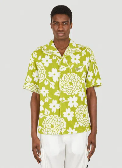 Prada Floral Terry Shirt In Green