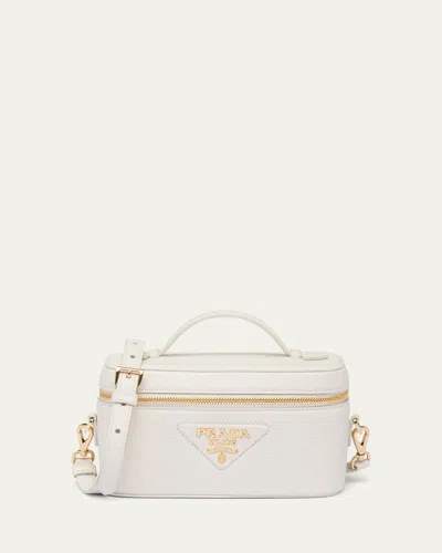Prada Flou Leather Vanity Case In F03ms Biancos 1