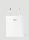 Prada Floral-embossed Leather Tote Bag In White