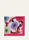 Prada Pop-retro Floral-printed Silk Scarf In F0e18 Alabastro