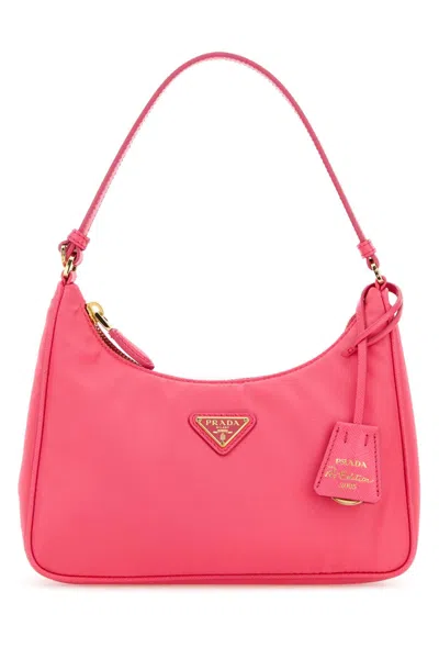 Prada Renylon Reedition 2005 Shoulder Bag Tag In Purple