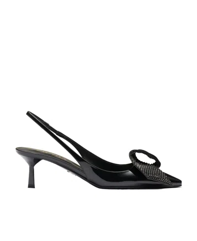 PRADA PRADA EMBELLISHED POINTED-TOE SLINGBACK PUMPS