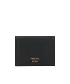 Prada Folding Wallet In Black