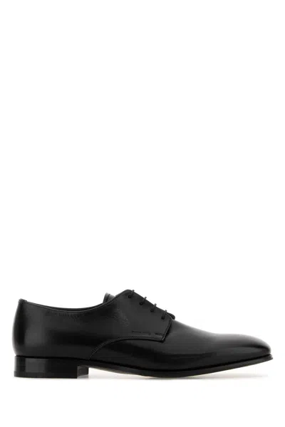Prada Leather Derby Shoes In Multi