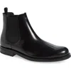 Prada Black Slip On Boots In Nero