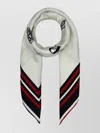 Prada Women Ivory Twill Foulard In Gray