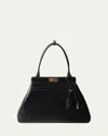 Prada Framed Leather Top-handle Bag In Black