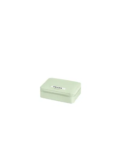 Prada Free  Beauty Green Vanity Pouch With $150  Beauty And Skincare Purchase