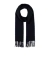 Prada Fringed Hem Twilight Scarf In Black