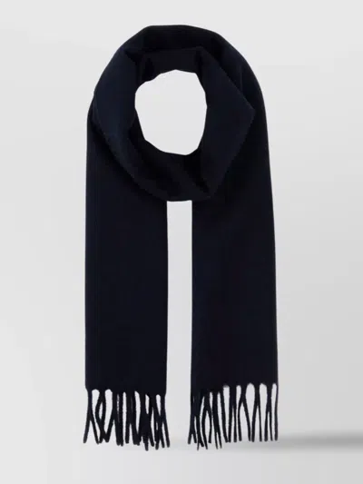 Prada Fringed Hem Twilight Scarf In Blue