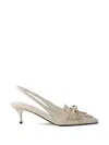 Prada Slingback-pumps Mit Fransen In Neutral