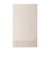 Prada Triangle-logo Fringed Scarf In Multi