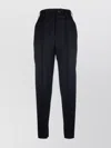 Prada Front Pleated Tapered Leg Trousers