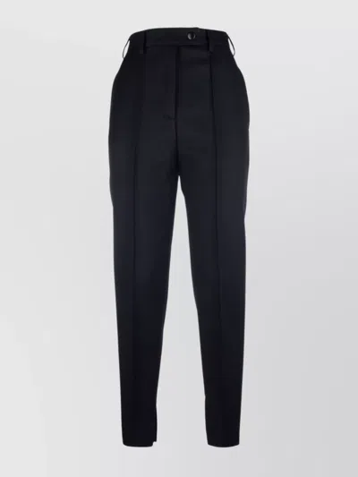 PRADA FRONT PLEATED TAPERED LEG TROUSERS