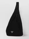 Prada Mens Black Hybrid Re-nylon And Leather Backpack