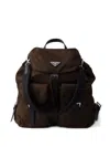 Prada Front-pockets Backpack In Brown