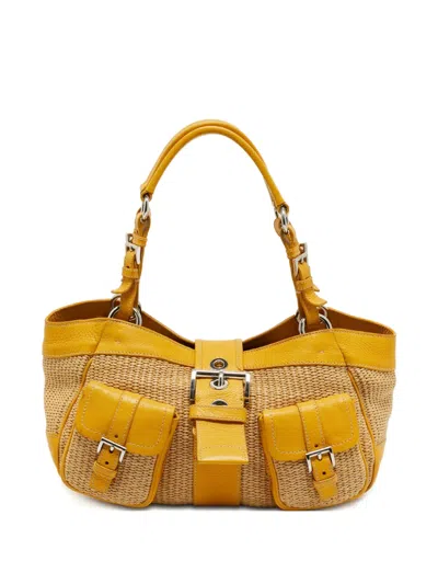 Pre-owned Prada Front-pockets Shoulder Bag In Neutral