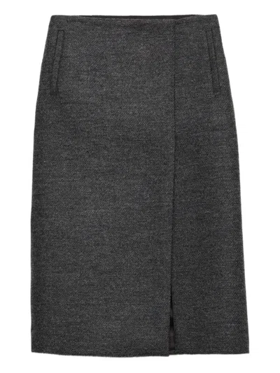 PRADA FRONT-SLIT SKIRT