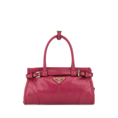 Prada Fuchsia Leather Mini  Bonnie Handbag
