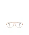 Prada Full Frame Plain Mirror In Brown
