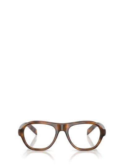 Prada Full Frame Plain Mirror In Brown
