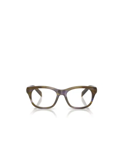 Prada Full Frame Plain Mirror In Brown