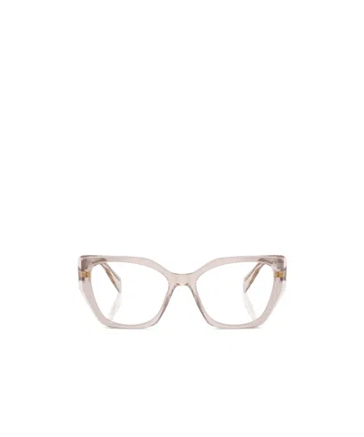 Prada Full-frame Plain Mirror In Pink